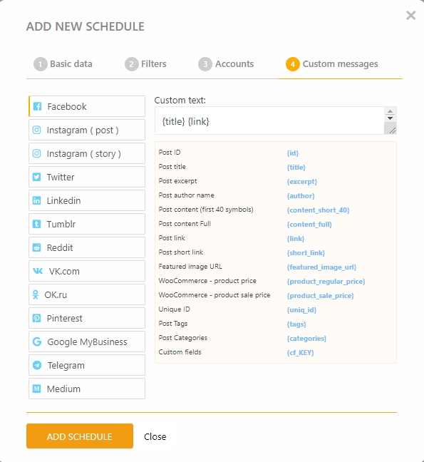 FS Poster FS code worpress plugin Schedule